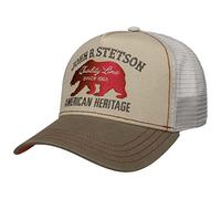 STETSON Casquette Trucker JBS-Bear Homme - Mesh de Baseball Snapback Snapback, avec visière Printemps-été - Taille Unique Beige