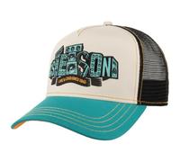Stetson Casquette Trucker Live & Loud Homme - de Baseball Mesh Snapback, avec visière, Doublure, Doublure Printemps-été Printemps Été Automne Hiver - Taille Unique pétrole