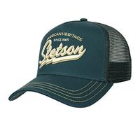 Stetson Casquette trucker pour homme - Casquette en maille réglable - Casquette de baseball avec empiècement en maille - Pour le printemps/été - Casquette à visière, Since 1865 pétrole, taille unique