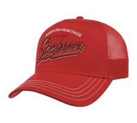 Stetson Casquette trucker pour homme - Casquette en maille réglable - Casquette de baseball avec empiècement en maille - Pour le printemps/été - Casquette à visière, Since 1865 Blanc/rouge, 57-61