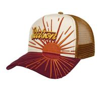 Stetson Casquette Trucker Rising Sun Homme - de Baseball Mesh Snapback, avec visière, visière Printemps-été Printemps Été Automne Hiver - Taille Unique Orange-roughe