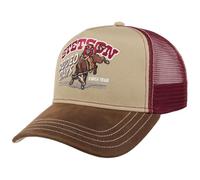 STETSON Casquette Trucker Rodeo Days Homme - de Baseball Mesh Snapback, avec visière, visière Printemps-été Printemps Été Automne Hiver - Taille Unique Beige-Rouge