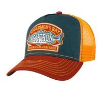 Stetson Casquette Trucker Since 1865 Homme - Snapback de Baseball Snapback, avec Visiere, Visiere Printemps-ete Printemps Ete Automne Hiver - Taille Unique Small Orange