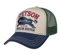 STETSON Casquette Trucker The Plains Femme/Homme - de Baseball Cap Curved Brim Snapback, avec visière, visière Printemps-été - Taille Unique Vert
