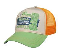 STETSON Casquette Trucker Tiki Lounge Femme/Homme - Curved Brim Cap de Baseball Snapback avec visière, Snapback, visière Printemps-été Printemps Été Automne Hiver - Taille Unique Orange