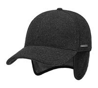 Stetson Casquette Vaby Earflap Homme - Laine pour l'hiver Ferme a l’Arriere, avec Visiere, Oreillettes, Doublure, Doublure Hiver Automne-Hiver - S (54-55 cm) Anthracite