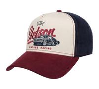 Stetson Casquette Vintage Racing Homme - Strapback de Baseball Boucle en métal, avec visière Printemps-été Printemps Été Automne Hiver - Taille Unique Bleu-Rouge