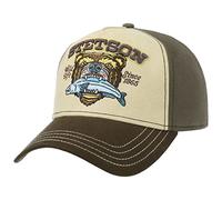 Stetson Casquette Wild Life Since 1865 Small Femme/Homme - Mesh de Baseball Trucker Snapback, avec visière, visière Printemps-été - Taille Unique Beige-Marron