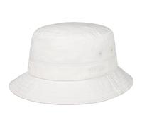 STETSON Chapeau Anti UV Cotton Twill Bucket Femme/Homme - de pêche en Coton Été Printemps-été - L (58-59 cm) Blanc