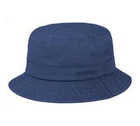 STETSON Chapeau Anti UV Cotton Twill Bucket Femme/Homme - de pêche en Coton Été Printemps-été - S (54-55 cm) Bleu foncé