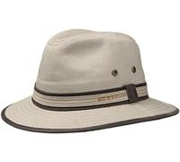 STETSON Chapeau Ava Cotton Anti-UV Femme/Homme - en Coton d'été Traveller avec Passepoil Été Printemps-été - S (54-55 cm) Beige