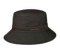 Stetson Chapeau Avasun Waxed Cotton Bucket Homme - de Soleil en Coton d'été Automne-Hiver Hiver - M (56-57 cm) Marron foncé