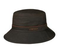 Stetson Chapeau Avasun Waxed Cotton Bucket Homme - de Soleil en Coton D'Ete Automne-Hiver Hiver - XXL (62-63 cm) Marron Fonce