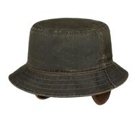 Stetson Chapeau Bob en Tissu avec Oreillettes Homme - Coton Doublure, Doublure Automne-Hiver Hiver - M (56-57 cm) Marron