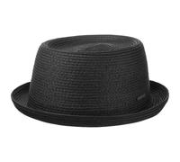 STETSON Chapeau Dawson Pork Pie Femme/Homme - de Plage Soleil Fedora Été Printemps-été - L (58-59 cm) Noir