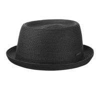 STETSON Chapeau Dawson Pork Pie Femme/Homme - de Plage Soleil Fedora Été Printemps-été - M (56-57 cm) Noir