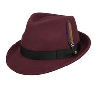Stetson Chapeau Elkader Trilby Femme/Homme - pour Homme Fedora avec Ruban Gros Grain Printemps-ete Printemps Ete Automne Hiver - L (58-59 cm) Raspberry