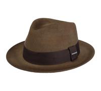 Stetson Chapeau en Laine Lenberg Fedora Homme - de Feutre Automne-Hiver Automne Hiver - 59 cm Marron