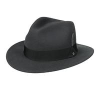 STETSON Chapeau en Laine Vencaster Traveller Femme/Homme - Outdoor de Feutre Pluie avec Ruban Gros Grain Hiver Printemps-été - M (56-57 cm) Gris foncé