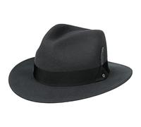 Stetson Chapeau en Laine Vencaster Traveller Femme/Homme - Outdoor de Feutre Pluie avec Ruban Gros Grain Hiver Printemps-été - XL (60-61 cm) Gris foncé