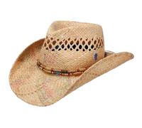Stetson Chapeau en Paille Arango Western Femme - de Soleil Cowboy Hiver Automne Printemps Été Printemps-été - M (56-57 cm) Nature