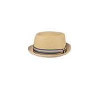 STETSON Chapeau en Paille Licano Toyo Pork Pie Femme/Homme - de Plage Soleil avec Doublure, Ruban Gros Grain Été Printemps-été - M (56-57 cm) Nature