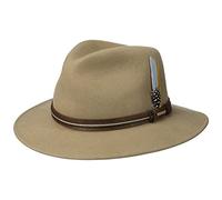 STETSON Chapeau en Paille Romaro Toyo Femme/Homme - Traveller d'été de Plage avec Ruban Gros Grain Été Printemps-été - XXL (62-63 cm) Beige