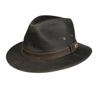 Stetson Chapeau en Tissu Sri Lanka Traveller Homme - Coton avec Bandeau Cuir, Cuir Printemps-été Été Hiver - XL (60-61 cm) Marron foncé