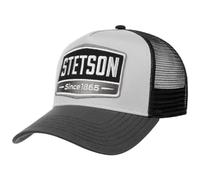 Stetson Chapeau Fedora classique en feutre de laine décontracté vintage gris pour hommes automne hiver, Gris/noir, Taille unique