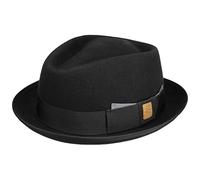 Stetson Chapeau Maitland Diamond x The Feebles Femme/Homme - Outdoor de Feutre avec Ruban Gros Grain Printemps-été Hiver - M (56-57 cm) Noir