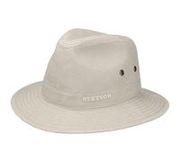 STETSON Chapeau Organic Cotton Traveller Homme - en Tissu de Soleil avec Doublure Printemps-été Été - XL (60-61 cm) Beige Clair