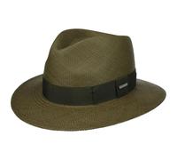 Stetson Chapeau Panama Genuine Brisa Traveller Homme - Made in Ecuador d'été en Paille de Soleil avec Ruban Gros Grain, Grain Printemps-été Été - L (58-59 cm) Vert