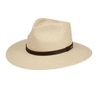 STETSON Chapeau Panama Uni Traveller Homme - Made in Ecuador de Plage d'été en Paille avec Bandeau Cuir Été Printemps-été - L (58-59 cm) Nature