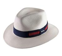 STETSON Chapeau Panama Vondrio Traveller Femme/Homme - Made in Ecuador de Soleil d'été Plage avec Ruban Gros Grain Été Printemps-été - XL (60-61 cm) Nature