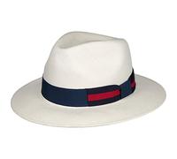 Stetson Chapeau Panama Vondrio Traveller Femme/Homme - Made in Ecuador de Soleil d'été Plage avec Ruban Gros Grain Été Printemps-été - L (58-59 cm) Nature