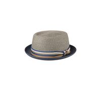STETSON Chapeau Porkpie Scriba Toyo Gris & Bleu Marine XL - 60/61 cm
