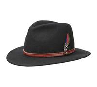 Stetson Chapeau Rantoul Traveller en Feutre de Laine pour Homme (L (58-59 cm) - Noir)