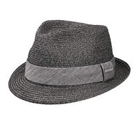 Stetson Chapeau Reidton Toyo Trilby Femme/Homme - D'Ete pour Homme en Paille Ete Printemps-ete - L (58-59 cm) Anthracite
