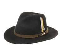 Stetson Chapeau Sardis VitaFelt Femme/Homme - Made in USA Garniture en Cuir Chapeaux de Chasseur avec Bandeau Automne Été Printemps Hiver Printemps-été - S (54-55 cm) Marron