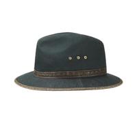 STETSON Chapeau Ava Coton Outdoor Homme - Outback en aventurier avec Bandeau Cuir, Passepoil Été Printemps-été - M (56-57 cm) Bleu foncé
