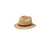 STETSON Chapeau de Raphia Barnell Traveller Homme - en Paille d'été Soleil avec Bandeau Cuir Été Printemps-été - L (58-59 cm) Nature