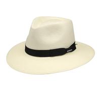STETSON Chapeau Tokeen Toyo Traveller Femme/Homme - en Paille d'été de Plage avec Ruban Gros Grain Été Printemps-été - S (54-55 cm) Nature