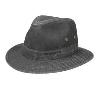 STETSON Chapeau Organic Cotton Traveller Homme - en Tissu de Soleil avec Doublure Printemps-été Été - S (54-55 cm) Noir