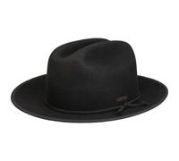 Stetson Chapeau Western Plains Cattleman Homme - en Feutre de Laine Cowboy Automne-Hiver Automne Hiver - L (58-59 cm) Noir