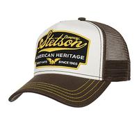 Stetson American Heritage Trucker Casquette Taille unique 56-61 cm - Casquette de baseball de style américain - Casquette snapback avec empiècement en maille aérée - Casquette en maille pour été/hiver