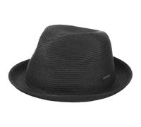 STETSON Chapeau en Paille Dawson Femme/Homme - de Plage Soleil Fedora Été Printemps-été - M (56-57 cm) Noir