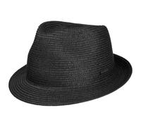 Stetson Chapeau en paille Dawson Toyo Trilby Femme/Homme Printemps/été L (58-59 cm) Noir