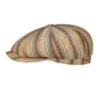 Stetson CHAPEAUSHOP Hatteras Sacota Casquette Plate a Huit pans a Rayures Multicolore Fabrique en UE Unisexe Printemps Ete