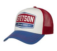 Stetson Casquette Trucker Highway – mesh de baseball Snapback, visière – Taille unique Bleu-Rouge