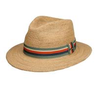Stetson CHAPEAUSHOP Littlefield Traveller Chapeau de Paille de Raphia a Rayures Multicolore Unisexe Printemps Ete